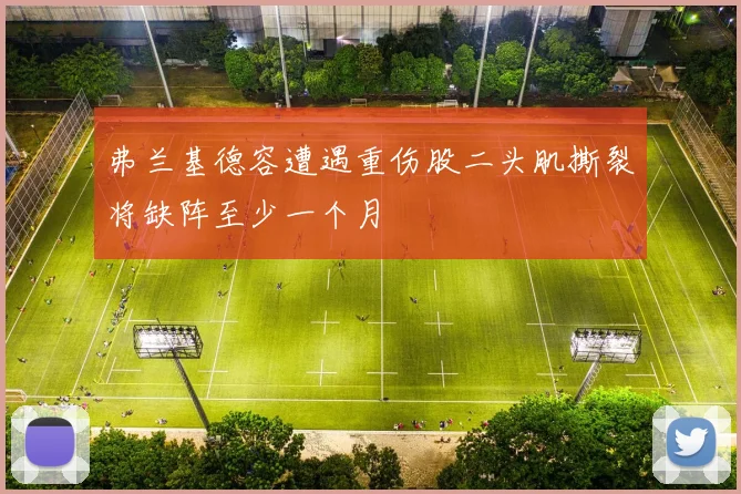 弗兰基德容遭遇重伤股二头肌撕裂将缺阵至少一个月